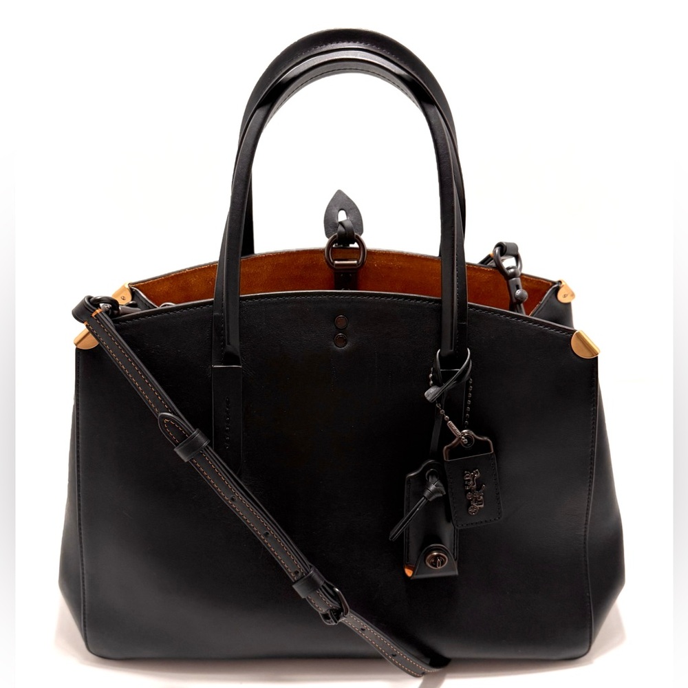 Coach 1941 Cooper Carryall Black Glovetanned Leather Satchel Top Handle - Picture 15 of 16